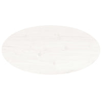 Thumbnail for Tischplatte Weiß 80x40x2,5 cm Massivholz Kiefer Oval