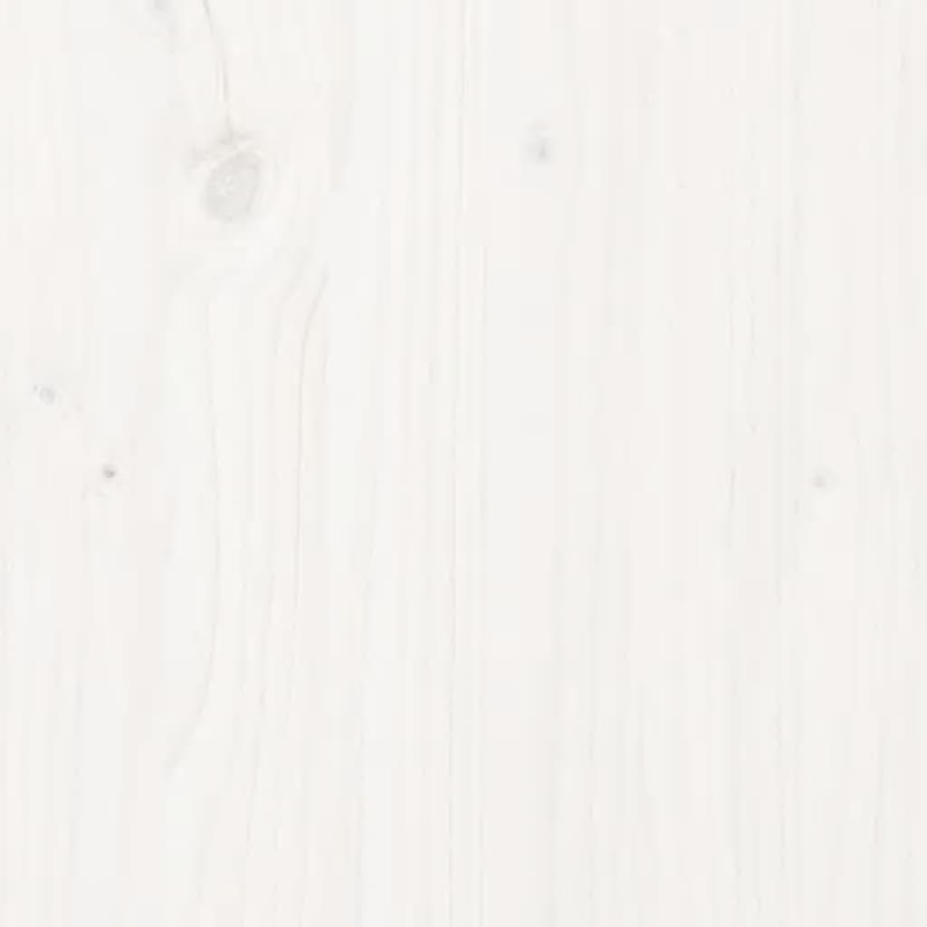 Pflanzkübel Weiß 62x30x38 cm Massivholz Kiefer