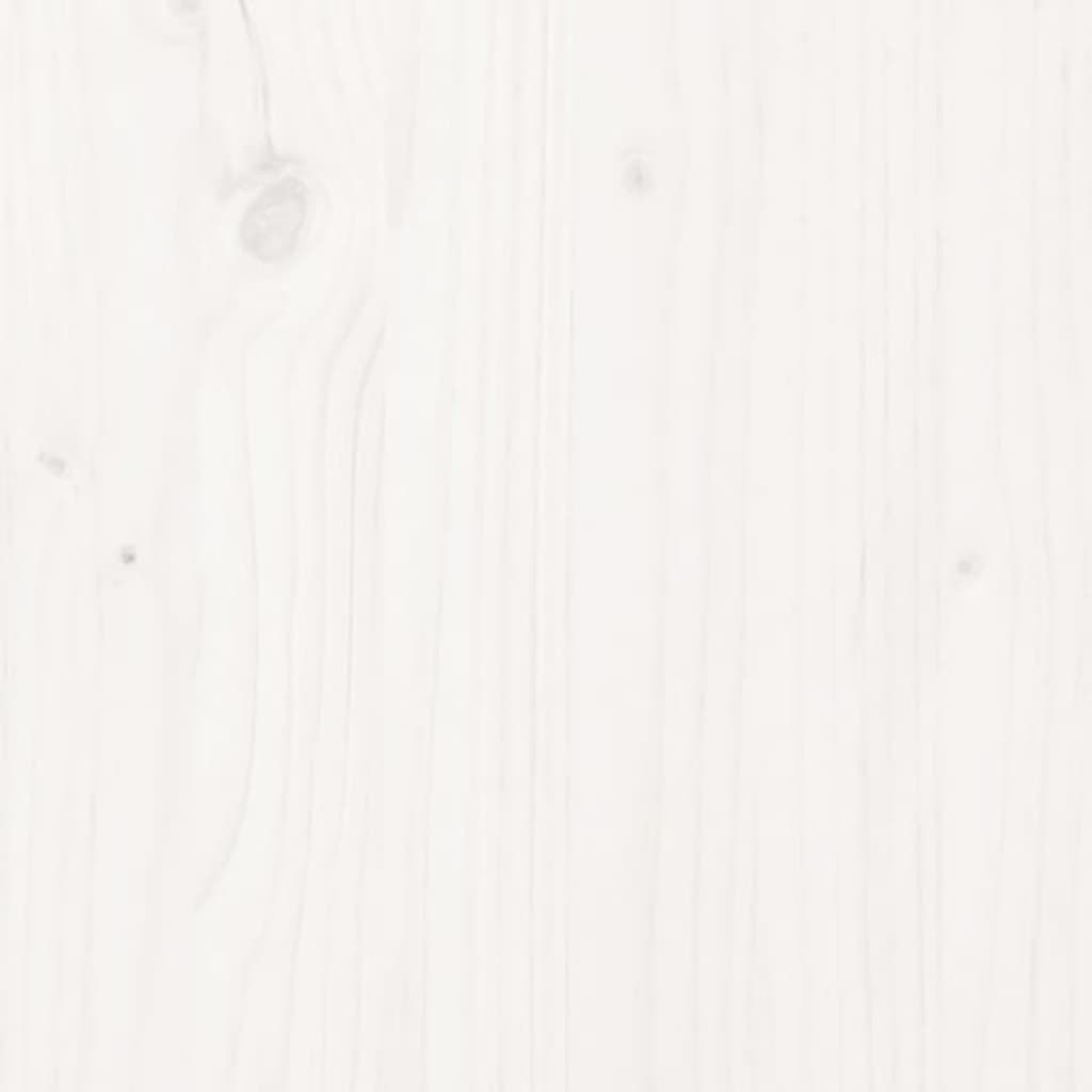 Hochbeet Weiß 121x30x38 cm Massivholz Kiefer