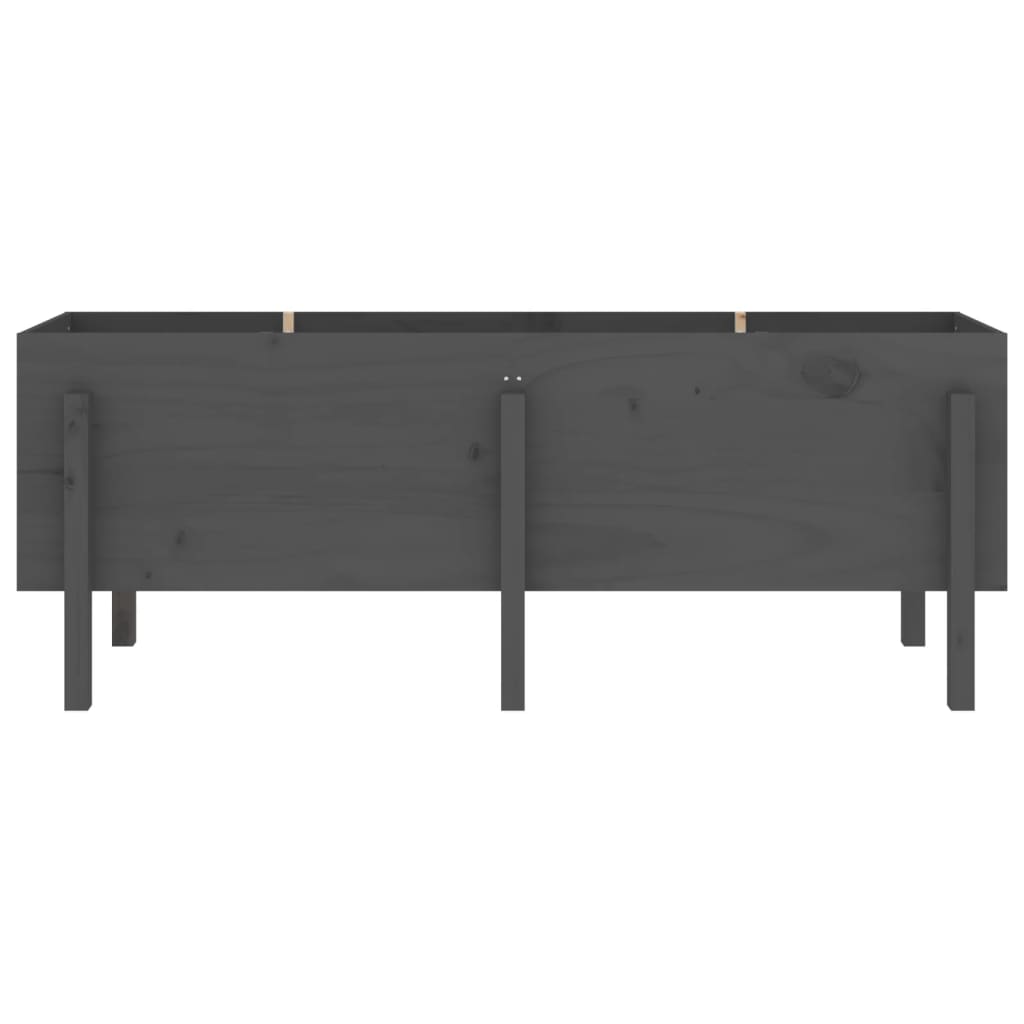 Hochbeet Grau 160x50x57 cm Massivholz Kiefer