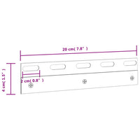Thumbnail for Klemmleisten 6 Stk. Silbern 20 cm Edelstahl