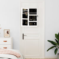 Thumbnail for Schmuckschrank mit Spiegel Wandmontage Weiß 30x8,5x67 cm