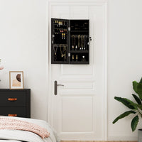 Thumbnail for Schmuckschrank mit Spiegel Wandmontage Schwarz 30x8,5x67 cm