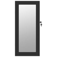 Thumbnail for Schmuckschrank mit Spiegel Wandmontage Schwarz 30x8,5x67 cm