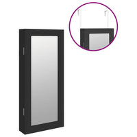 Thumbnail for Schmuckschrank mit Spiegel Wandmontage Schwarz 30x8,5x67 cm