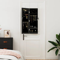 Thumbnail for Schmuckschrank mit Spiegel Wandmontage Schwarz 30x8,5x90 cm