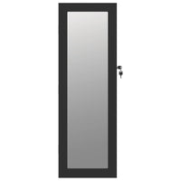 Thumbnail for Schmuckschrank mit Spiegel Wandmontage Schwarz 30x8,5x90 cm