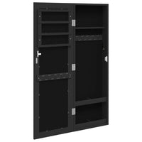 Thumbnail for Schmuckschrank mit Spiegel Wandmontage Schwarz 30x8,5x90 cm