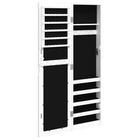 Thumbnail for Schmuckschrank mit Spiegel Wandmontage Weiß 30x8,5x106 cm