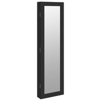 Thumbnail for Schmuckschrank mit Spiegel Wandmontage Schwarz 30x8,5x106 cm