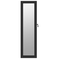 Thumbnail for Schmuckschrank mit Spiegel Wandmontage Schwarz 30x8,5x106 cm