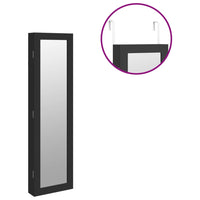 Thumbnail for Schmuckschrank mit Spiegel Wandmontage Schwarz 30x8,5x106 cm