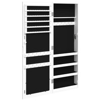 Thumbnail for Schmuckschrank mit Spiegel Wandmontage Weiß 37,5x10x106 cm