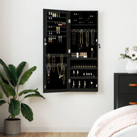 Thumbnail for Schmuckschrank mit Spiegel Wandmontage Schwarz 37,5x10x106 cm