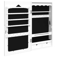 Thumbnail for Schmuckschrank mit Spiegel Wandmontage Weiß 37,5x10x67 cm