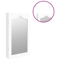Thumbnail for Schmuckschrank mit Spiegel Wandmontage Weiß 37,5x10x67 cm