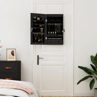 Thumbnail for Schmuckschrank mit Spiegel Wandmontage Schwarz 37,5x10x67 cm