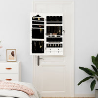Thumbnail for Schmuckschrank mit Spiegel Wandmontage Weiß 37,5x10x90 cm