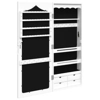 Thumbnail for Schmuckschrank mit Spiegel Wandmontage Weiß 37,5x10x90 cm