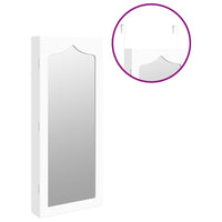 Thumbnail for Schmuckschrank mit Spiegel Wandmontage Weiß 37,5x10x90 cm