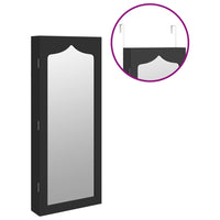 Thumbnail for Schmuckschrank mit Spiegel Wandmontage Schwarz 37,5x10x90 cm