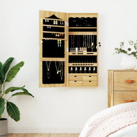 Thumbnail for Schmuckschrank mit Spiegel Wandmontage 37,5x10x90 cm