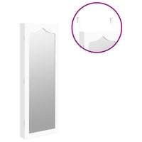 Thumbnail for Schmuckschrank mit Spiegel Wandmontage Weiß 37,5x10x106 cm