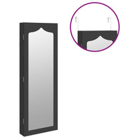 Thumbnail for Schmuckschrank mit Spiegel Wandmontage Schwarz 37,5x10x106 cm
