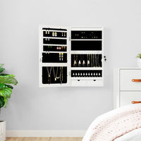 Thumbnail for Spiegel-Schmuckschrank mit LED-Beleuchtung Wandmontage Weiß