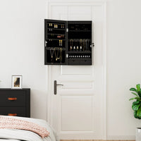 Thumbnail for Spiegel-Schmuckschrank mit LED-Beleuchtung Wandmontage Schwarz