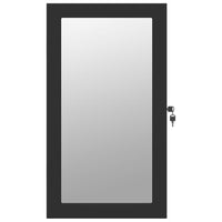 Thumbnail for Spiegel-Schmuckschrank mit LED-Beleuchtung Wandmontage Schwarz