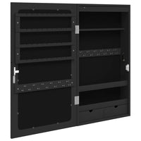 Thumbnail for Spiegel-Schmuckschrank mit LED-Beleuchtung Wandmontage Schwarz