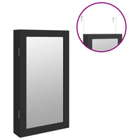 Thumbnail for Spiegel-Schmuckschrank mit LED-Beleuchtung Wandmontage Schwarz