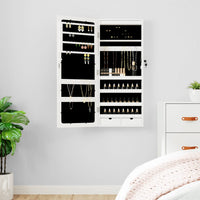 Thumbnail for Spiegel-Schmuckschrank mit LED-Beleuchtung Wandmontage Weiß