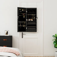 Thumbnail for Spiegel-Schmuckschrank mit LED-Beleuchtung Wandmontage Schwarz