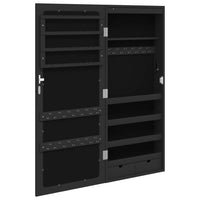 Thumbnail for Spiegel-Schmuckschrank mit LED-Beleuchtung Wandmontage Schwarz