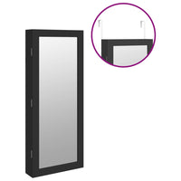 Thumbnail for Spiegel-Schmuckschrank mit LED-Beleuchtung Wandmontage Schwarz