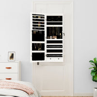 Thumbnail for Spiegel-Schmuckschrank mit LED-Beleuchtung Wandmontage Weiß