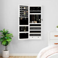Thumbnail for Spiegel-Schmuckschrank mit LED-Beleuchtung Wandmontage Weiß