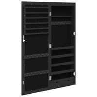Thumbnail for Spiegel-Schmuckschrank mit LED-Beleuchtung Wandmontage Schwarz