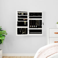Thumbnail for Spiegel-Schmuckschrank mit LED-Beleuchtung Wandmontage Weiß