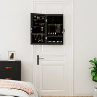 Thumbnail for Spiegel-Schmuckschrank mit LED-Beleuchtung Wandmontage Schwarz