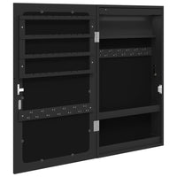 Thumbnail for Spiegel-Schmuckschrank mit LED-Beleuchtung Wandmontage Schwarz