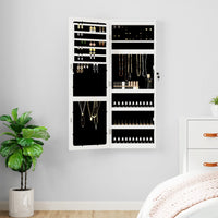 Thumbnail for Spiegel-Schmuckschrank mit LED-Beleuchtung Wandmontage Weiß