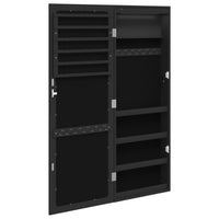 Thumbnail for Spiegel-Schmuckschrank mit LED-Beleuchtung Wandmontage Schwarz