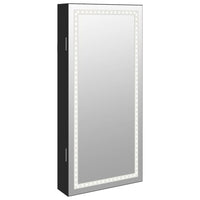 Thumbnail for Spiegel-Schmuckschrank mit LED-Beleuchtung Wandmontage Schwarz