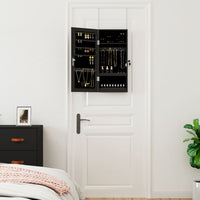 Thumbnail for Spiegel-Schmuckschrank mit LED-Beleuchtung Wandmontage Schwarz