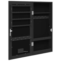 Thumbnail for Spiegel-Schmuckschrank mit LED-Beleuchtung Wandmontage Schwarz