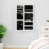 Thumbnail for Spiegel-Schmuckschrank mit LED-Beleuchtung Wandmontage Weiß