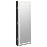 Thumbnail for Spiegel-Schmuckschrank mit LED-Beleuchtung Wandmontage Schwarz